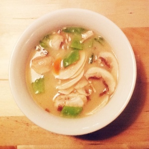 Tom Kha Gai (Not the prettiest picture, but the most delicious soup!)